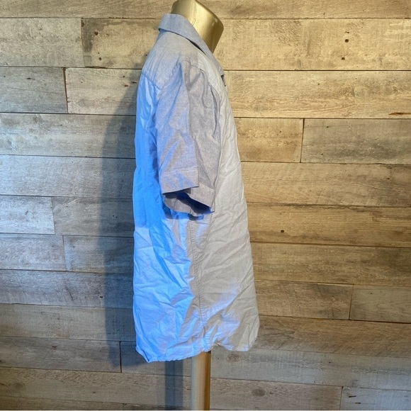 🛍️3/$30 Rue Saint-Patrick men’s blue button up shirt-sleeved shirt size  x-large - Picture 5 of 8
